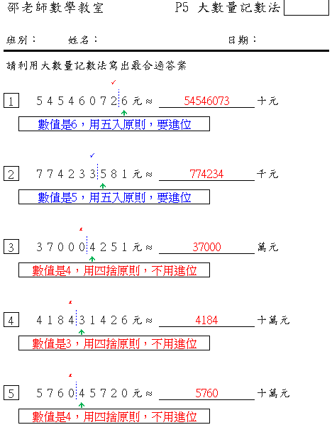 近似值/大數量記數法